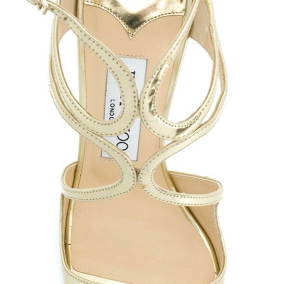 Jimmy Choo - Lance Sandals - Gold - Picture 1 of 6